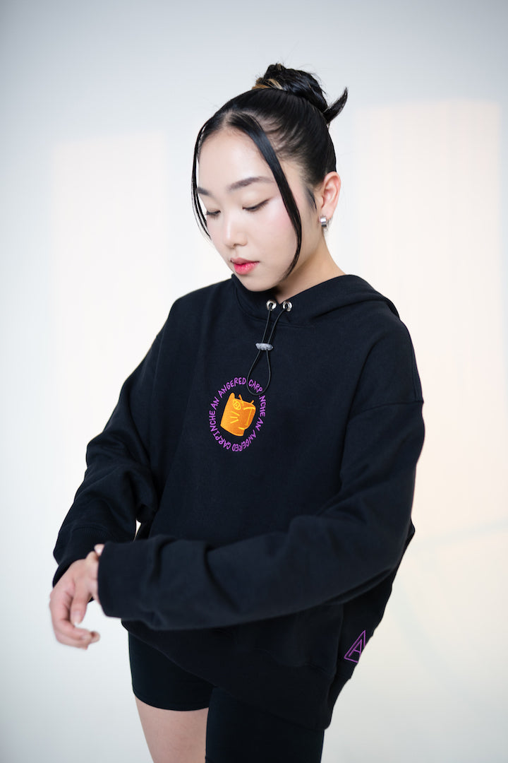 Hoodie Crop Black