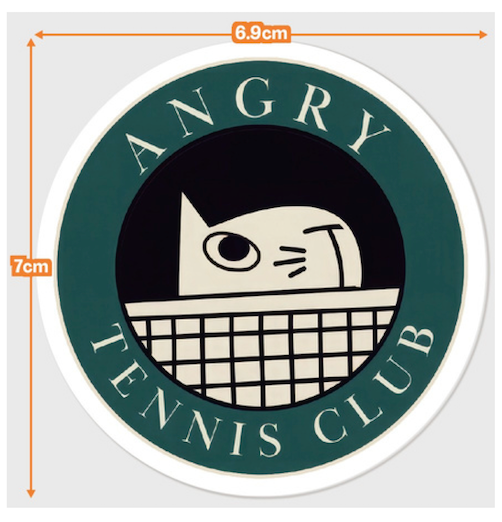 Sticker Circular Angry Tennis Club