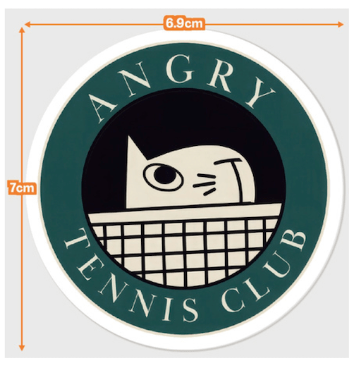 Sticker Circular Angry Tennis Club