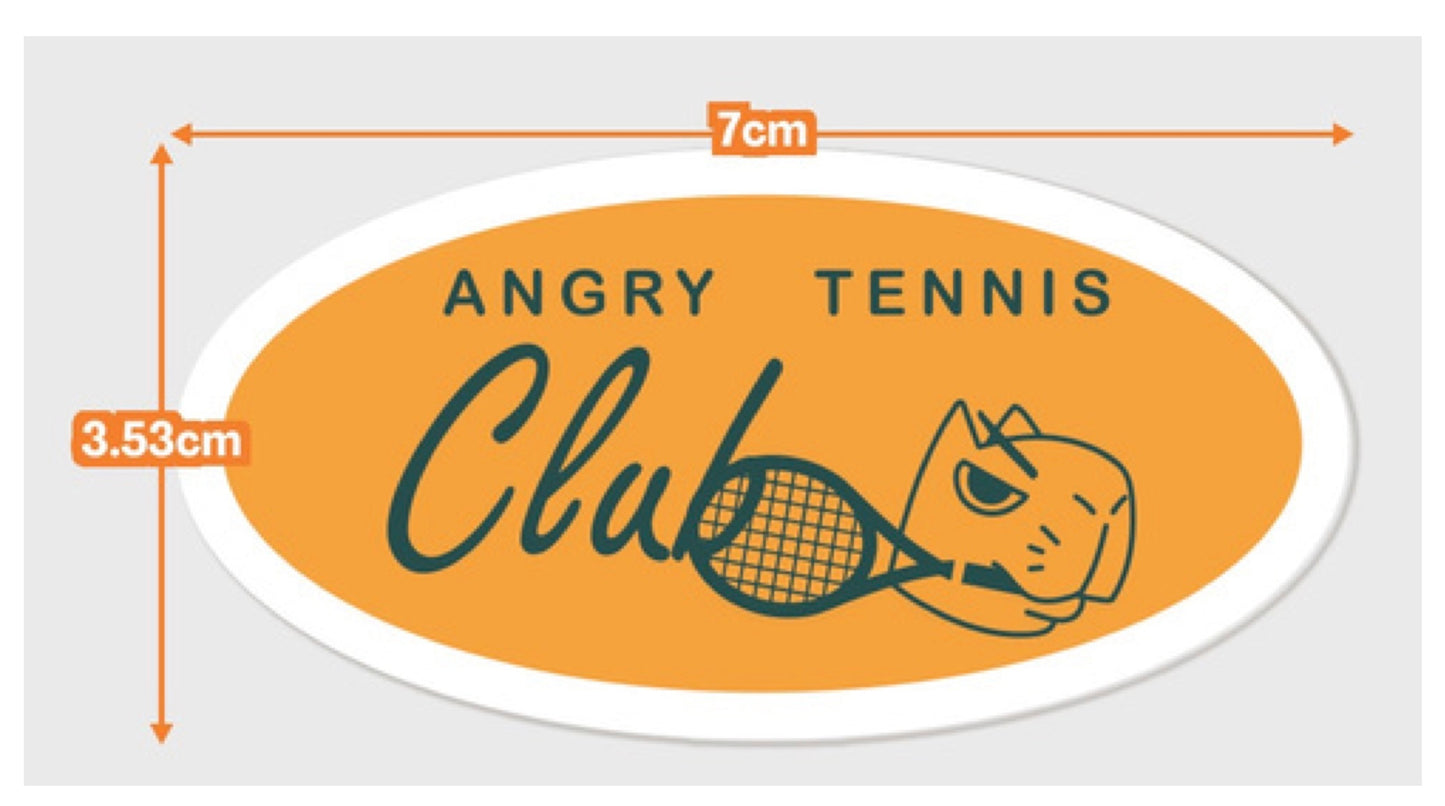 Sticker Ovalado Angry Tennis Club
