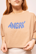 T-Shirt Crop Kuki Blue Femenina