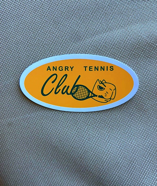 Sticker Ovalado Angry Tennis Club