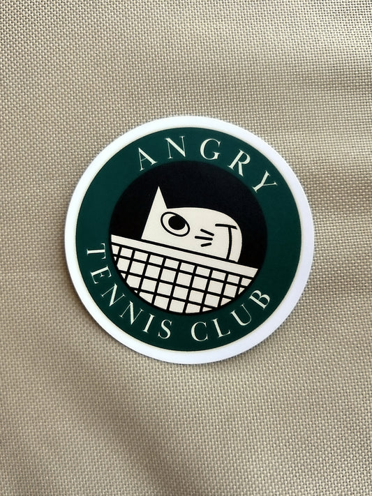 Sticker Circular Angry Tennis Club